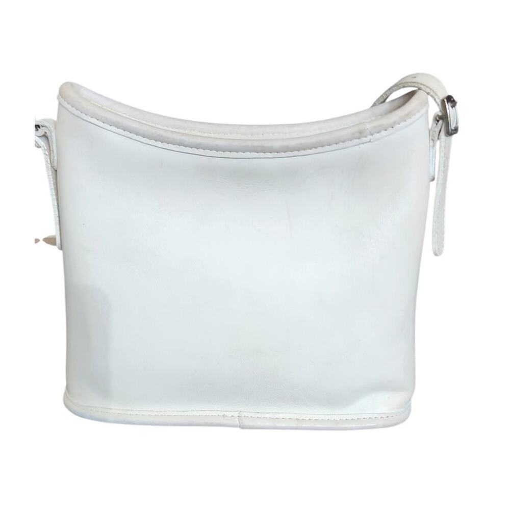 Vintage Coach Leather Mambo Hobo Shoulder Crossbody Bag Authentic White 9062 - Picture 4 of 16